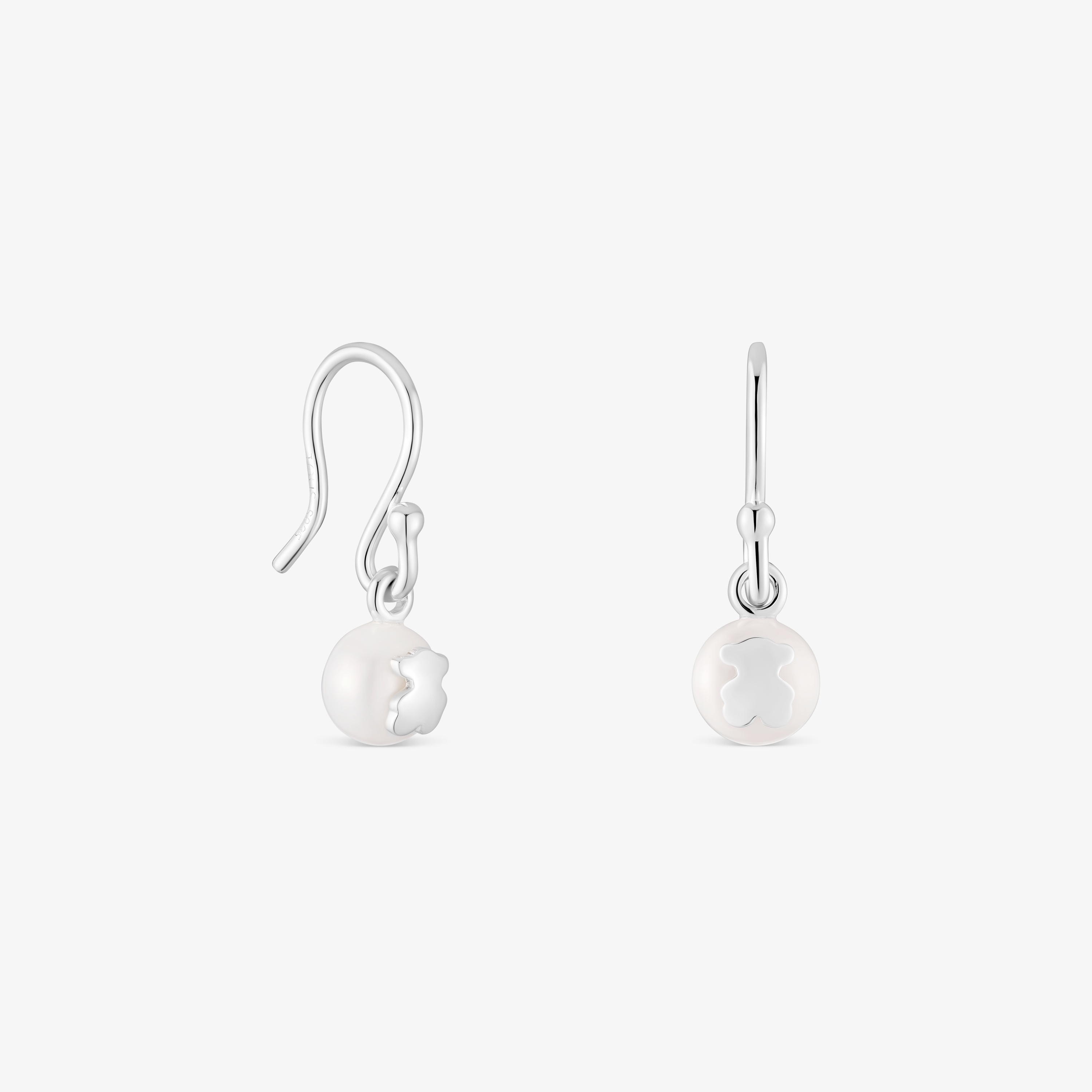 Short silver and cultured pearl Earrings TOUS Icon Pearl
