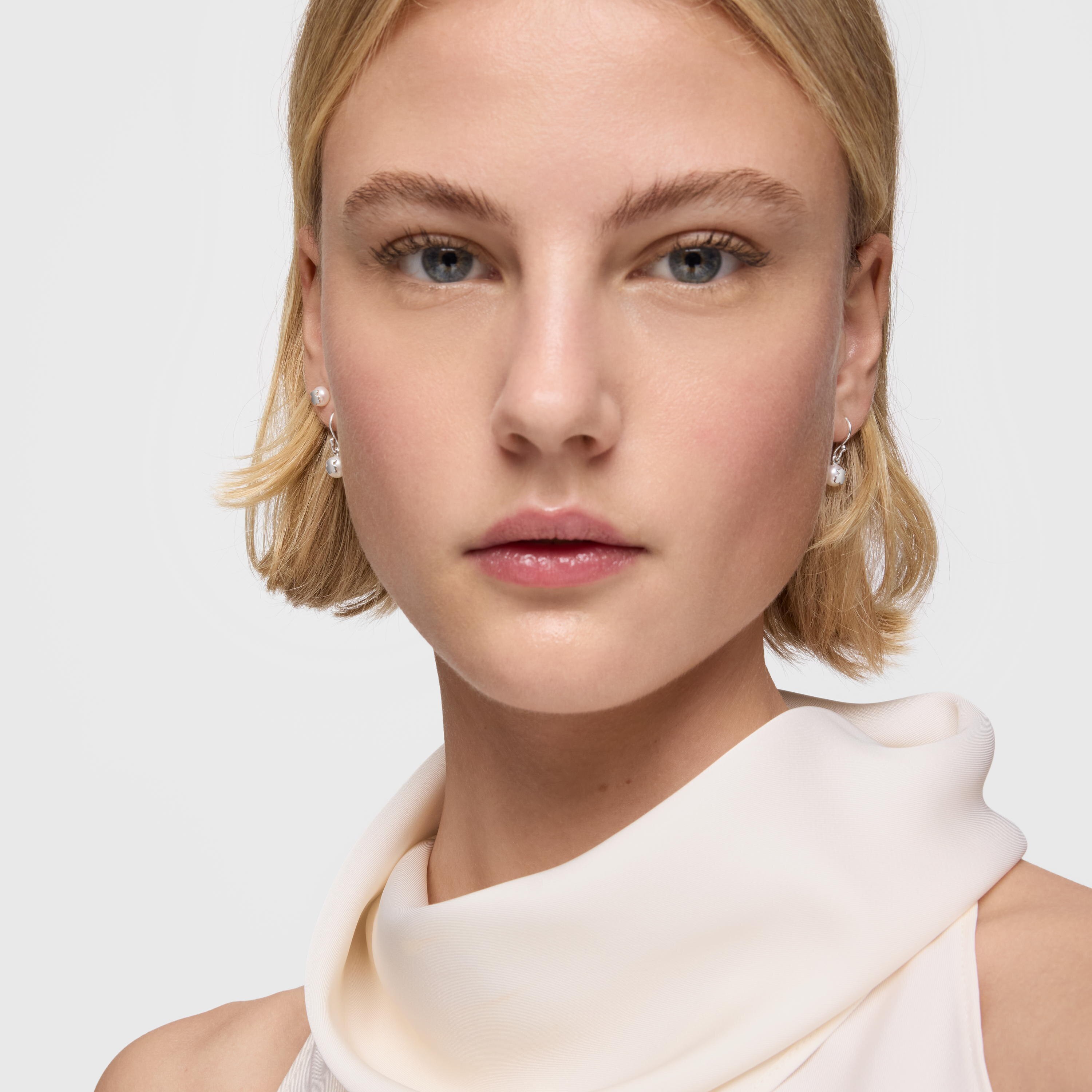 Short silver and cultured pearl Earrings TOUS Icon Pearl