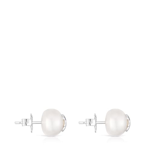 Pendientes de plata y perlas cultivadas 10,5 mm Icon Pearl