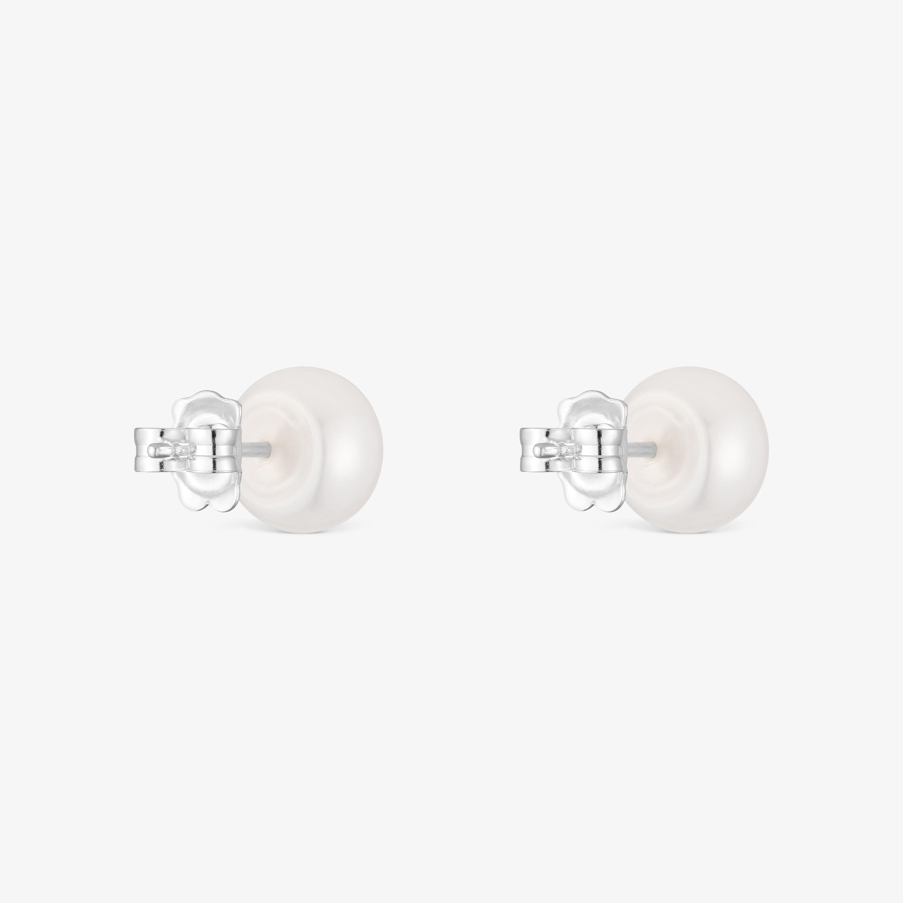 mm silver and cultured pearl Earrings TOUS Icon Pearl