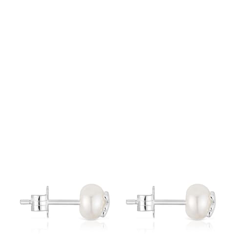 Pendientes de plata y perlas cultivadas 6 mm Icon Pearl