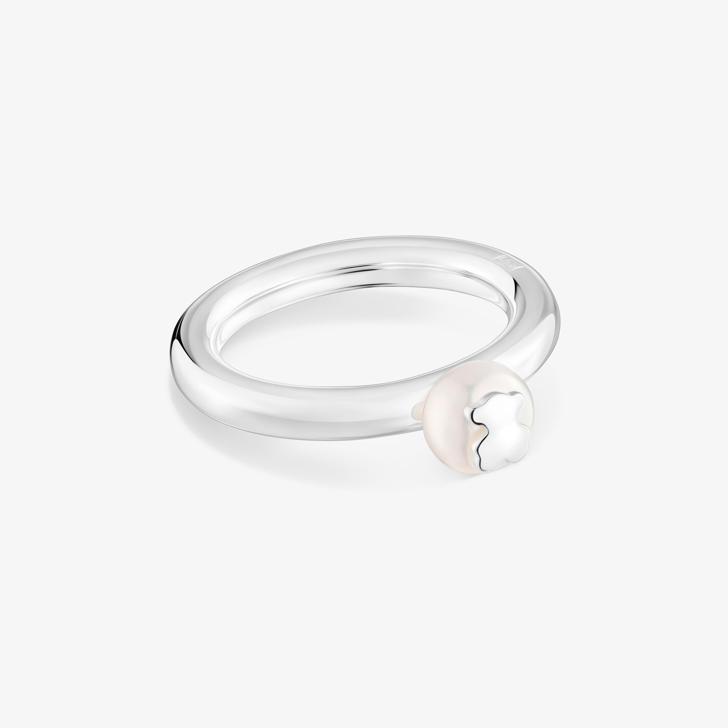 Silver and cultured Pearl Ring TOUS Icon