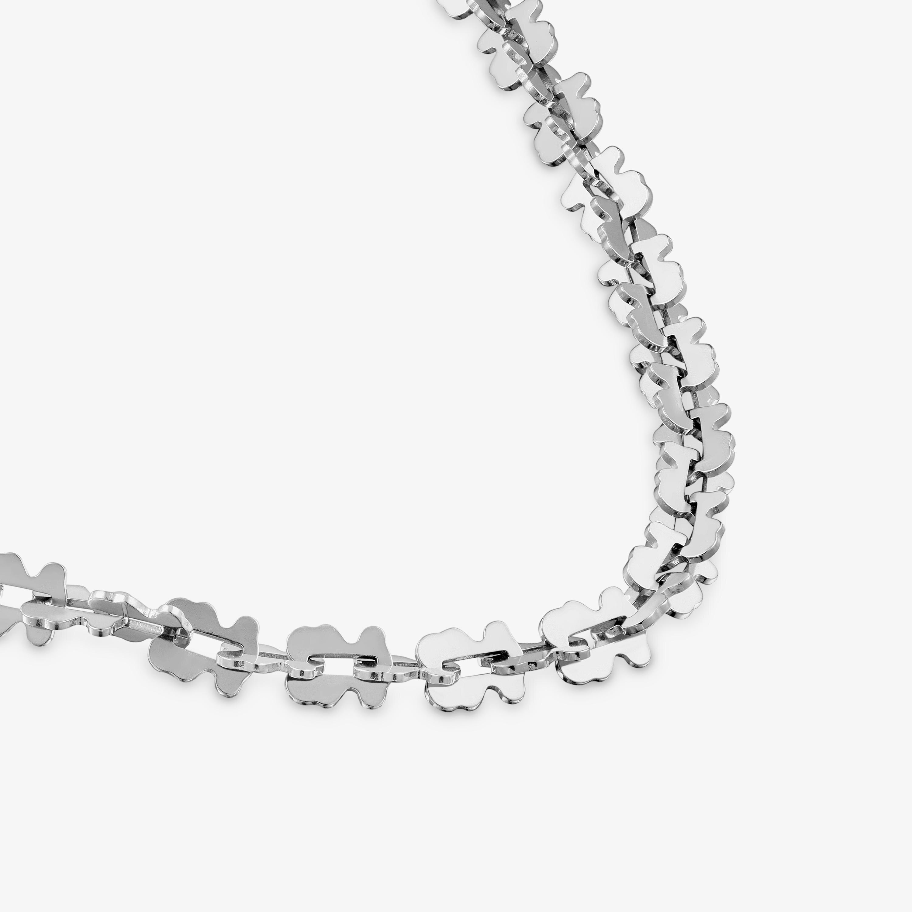 Short steel Necklace with bear motifs TOUS Carrusel