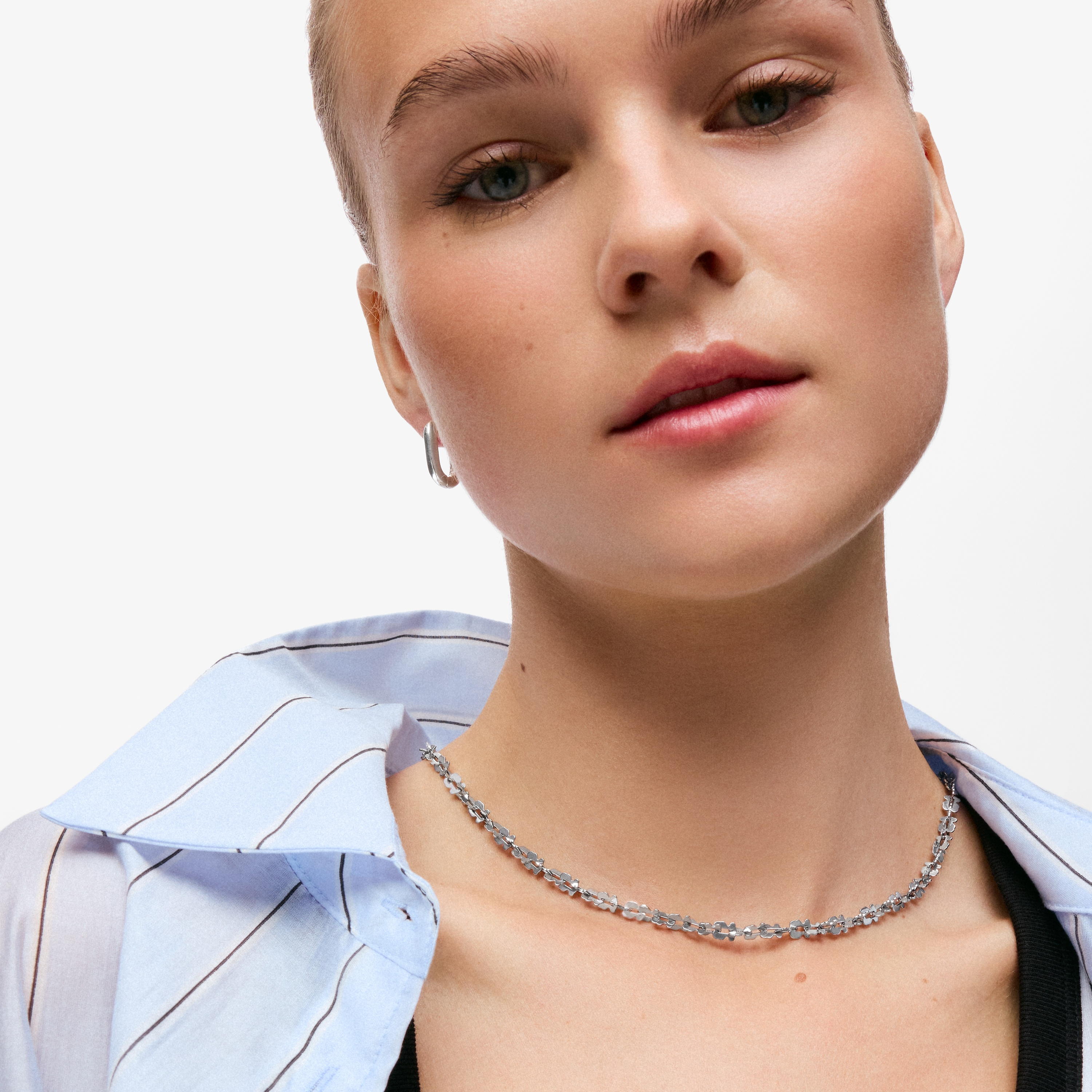 Short steel Necklace with bear motifs TOUS Carrusel