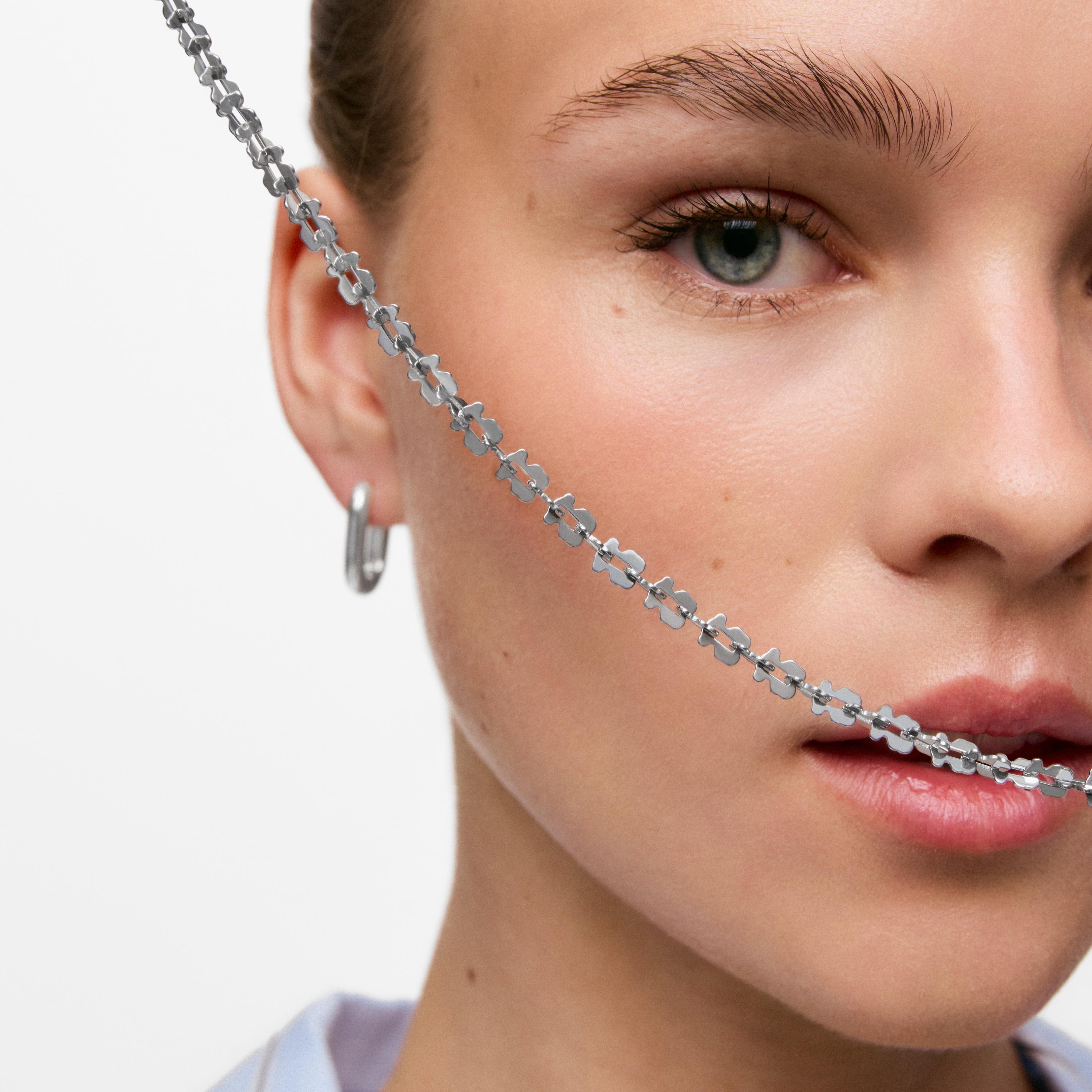 Short steel Necklace with bear motifs TOUS Carrusel