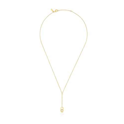 Colar banhado a ouro de 18 kt sobre prata e madrepérola Camille