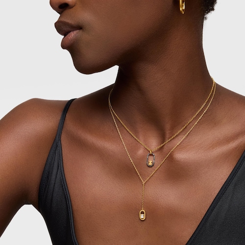 Colar banhado a ouro de 18 kt sobre prata e madrepérola Camille