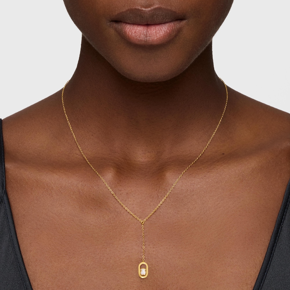 Collier en argent plaqu&eacute; or 18&nbsp;ct et nacre TOUS Camille