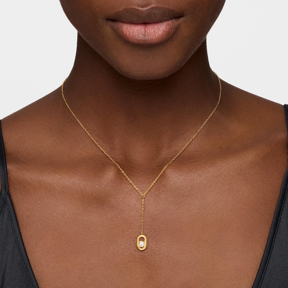 Collier en argent plaqu&eacute; or 18&nbsp;ct et nacre TOUS Camille