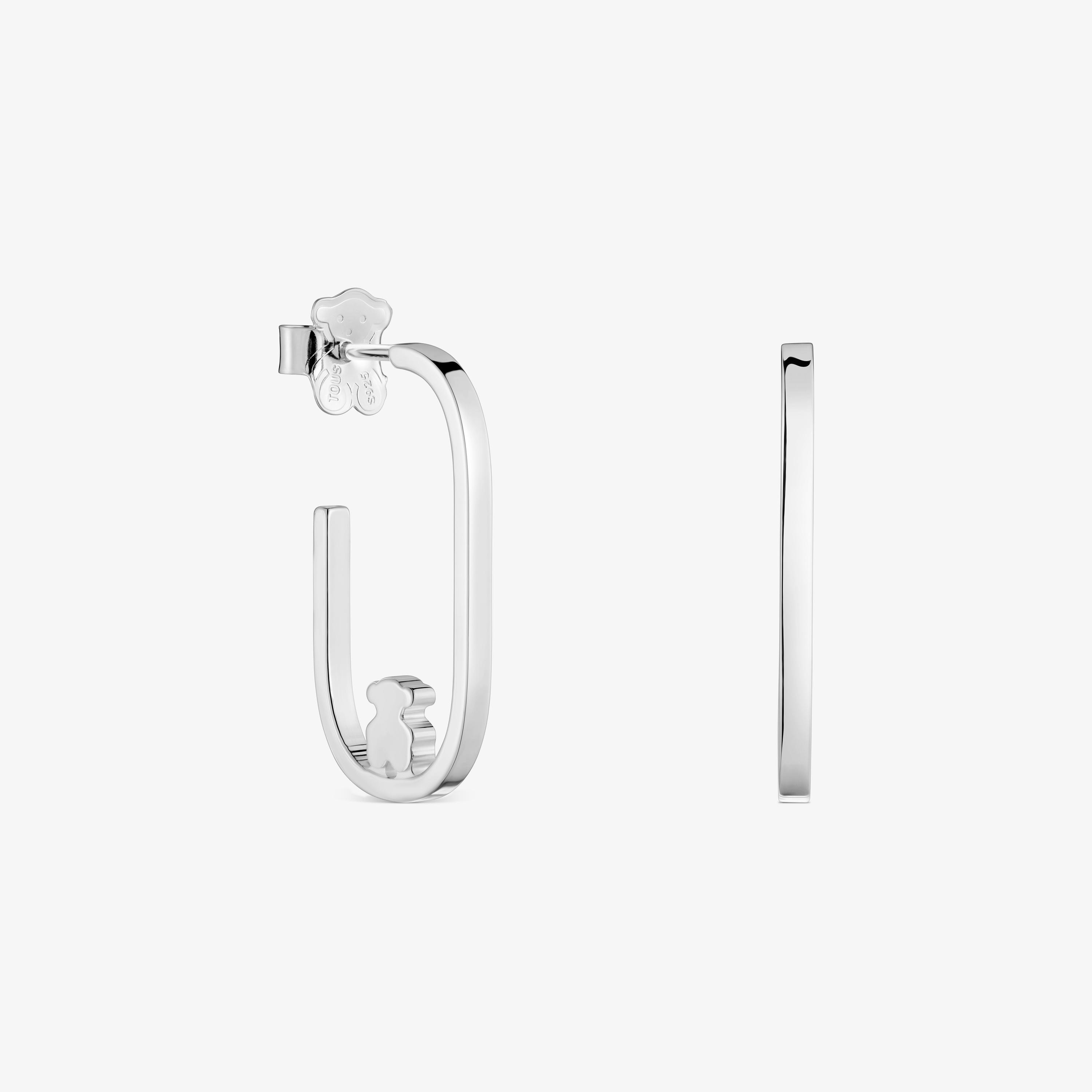 Silver Hoop earrings TOUS Camille