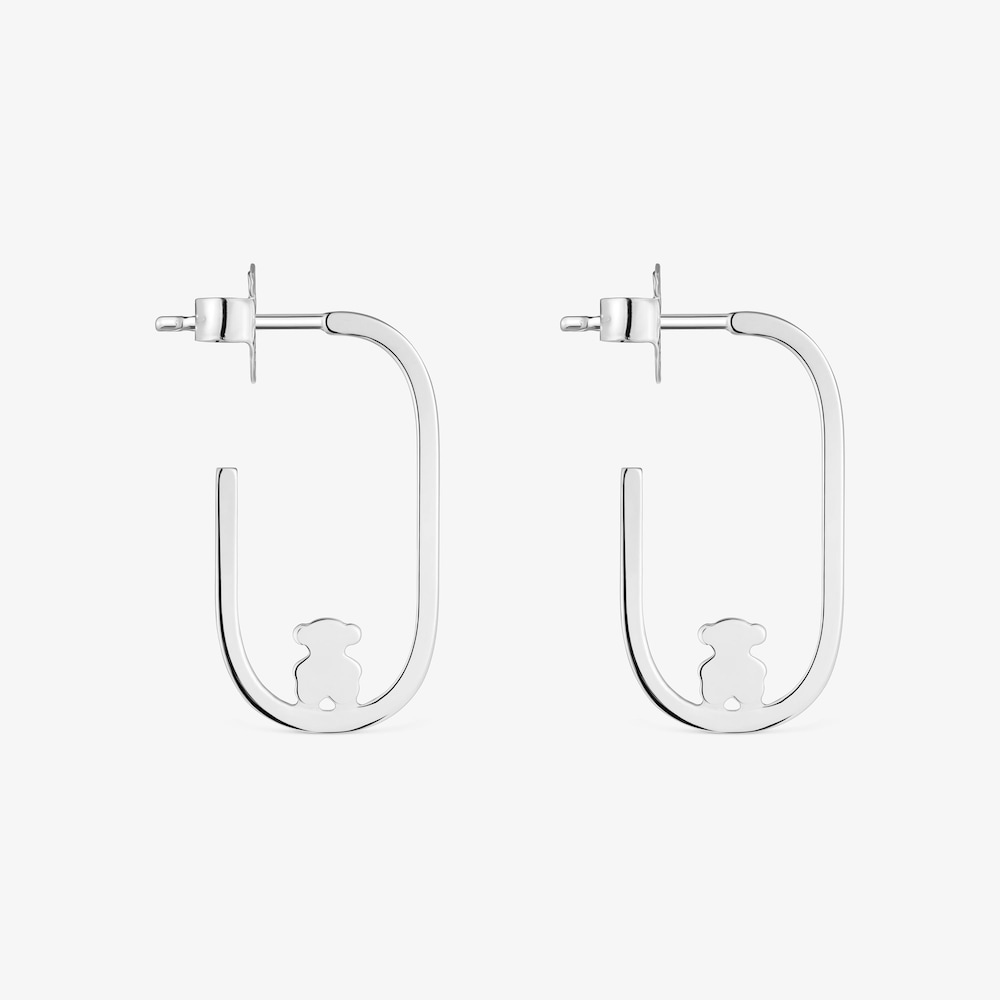 Boucles d&rsquo;oreilles anneaux en argent TOUS Camille