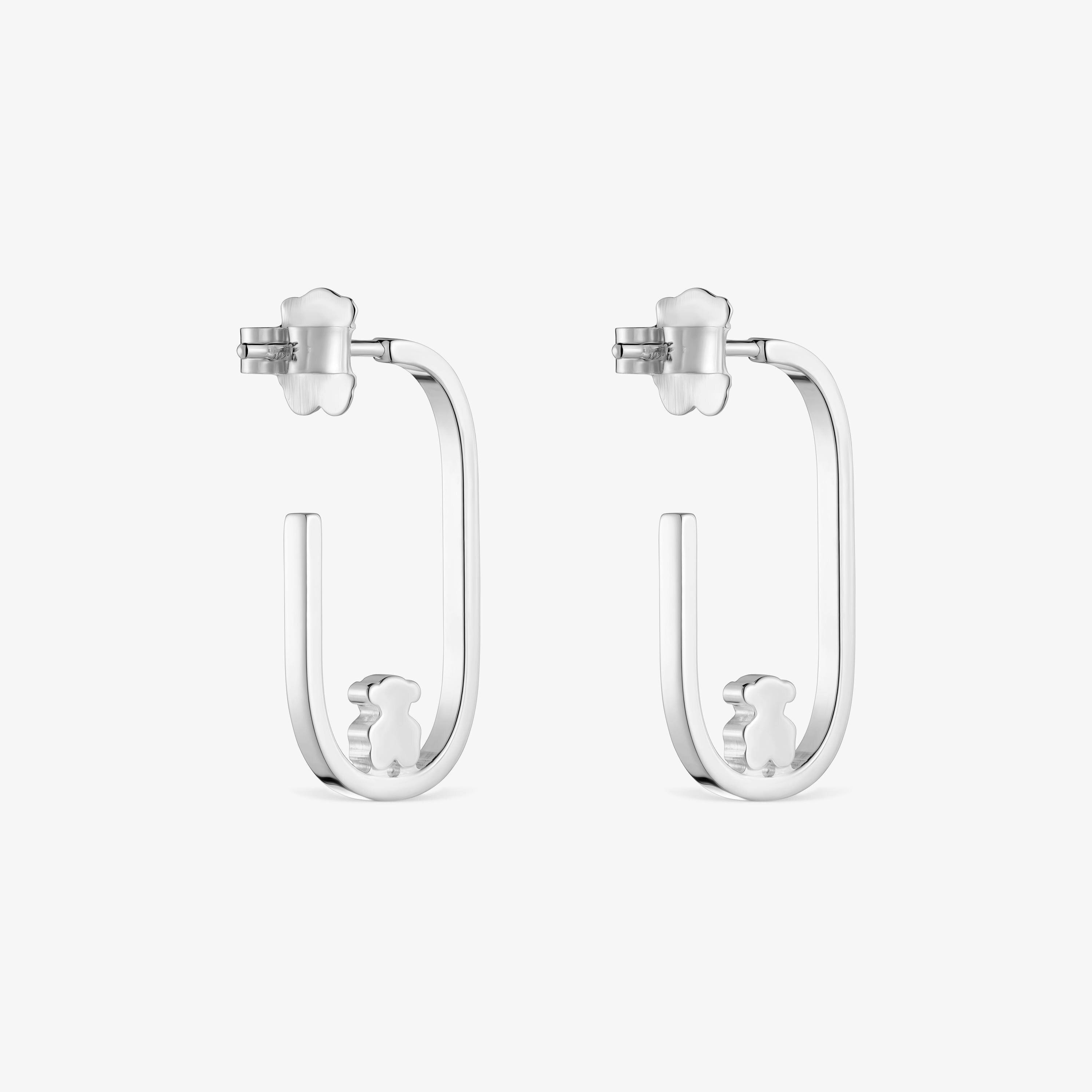 Silver Hoop earrings TOUS Camille