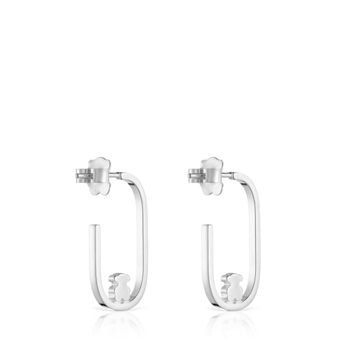 Brincos de argola de prata Camille