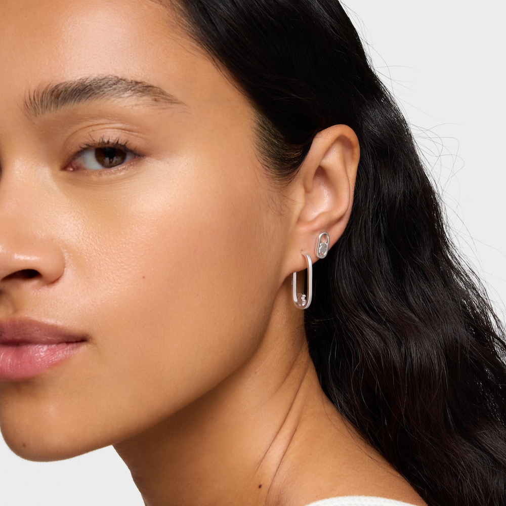 Boucles d&rsquo;oreilles anneaux en argent TOUS Camille