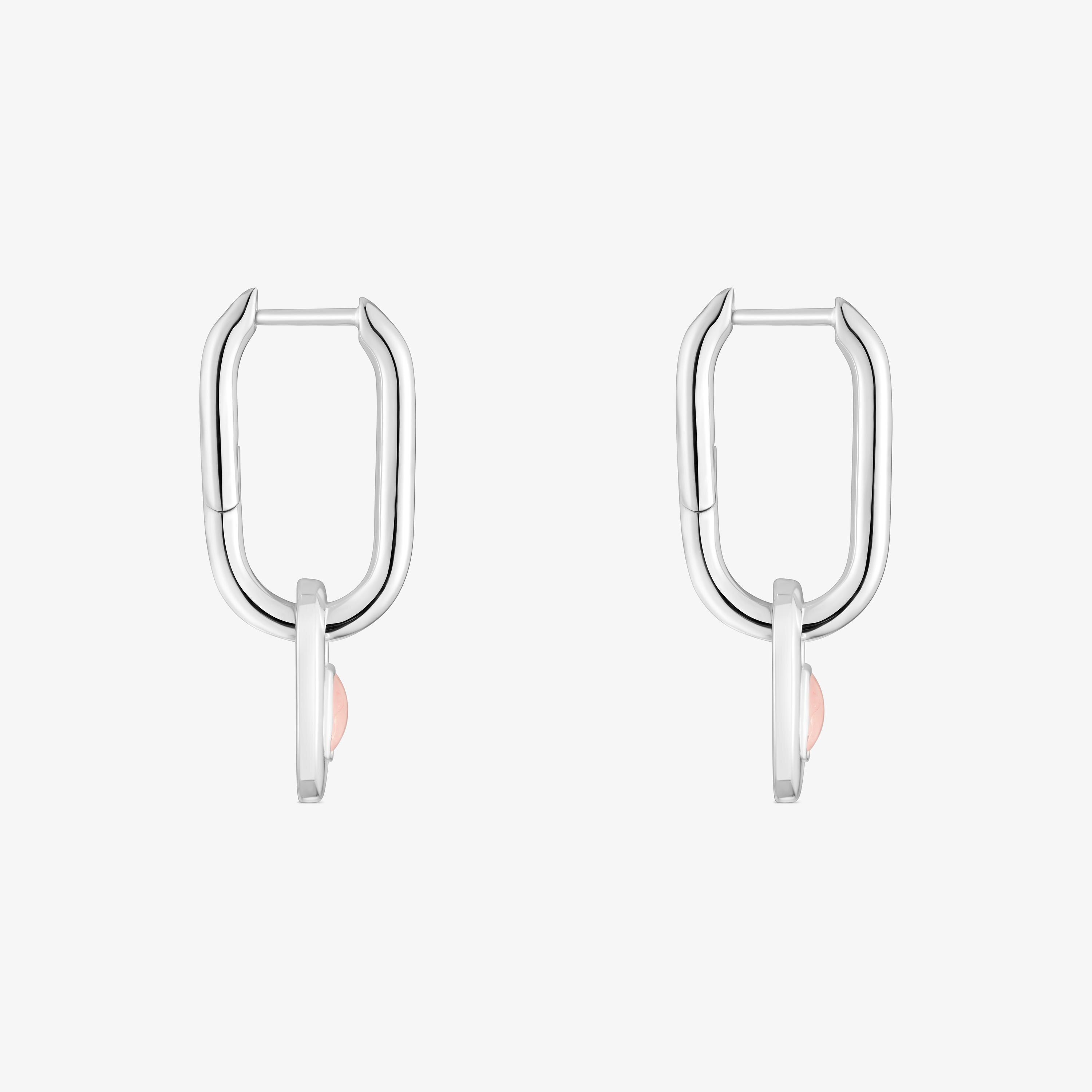 Silver Hoop earrings with quartz TOUS Camille