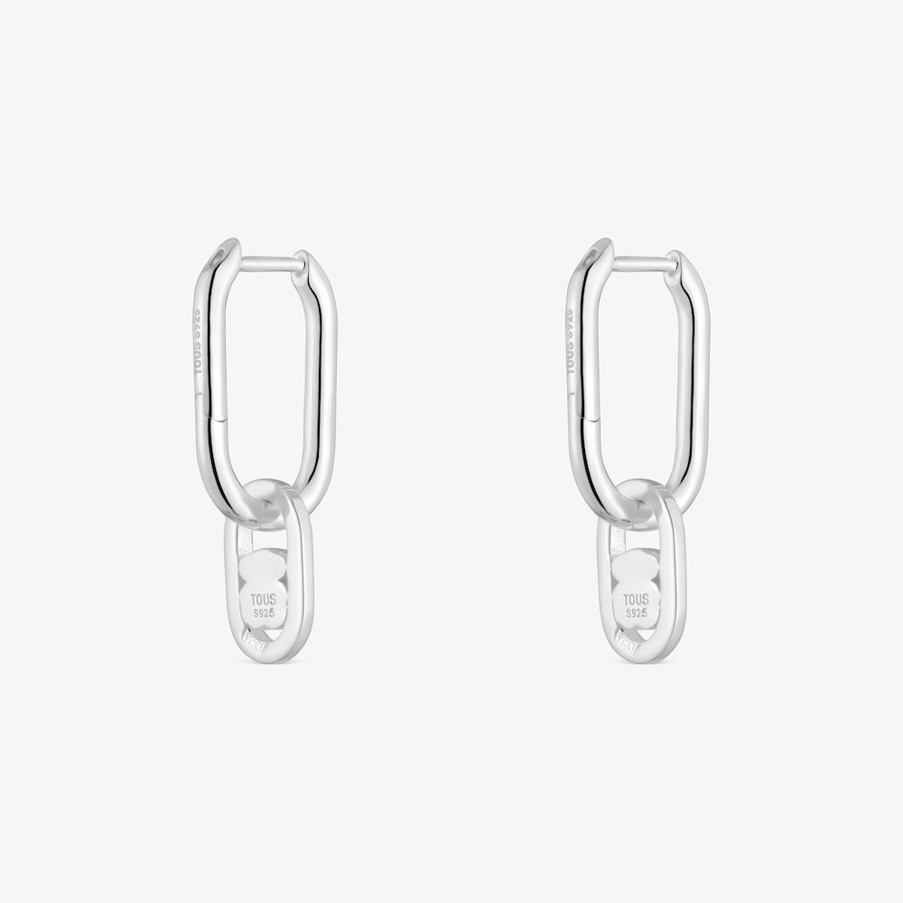 Strieborn&eacute; Obručov&eacute; n&aacute;u&scaron;nice s kremeňom TOUS Camille