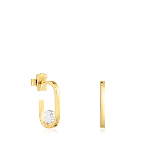 Brincos de argola bicolores Camille