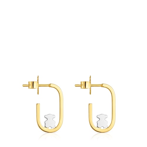 Brincos de argola bicolores Camille