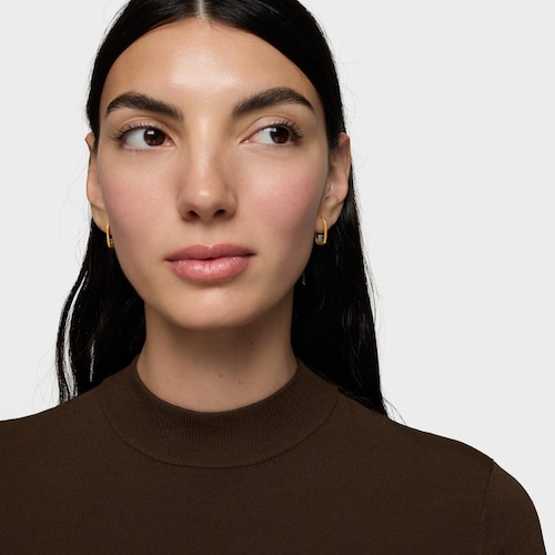 Brincos de argola bicolores Camille