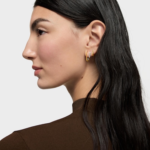 Brincos de argola bicolores Camille