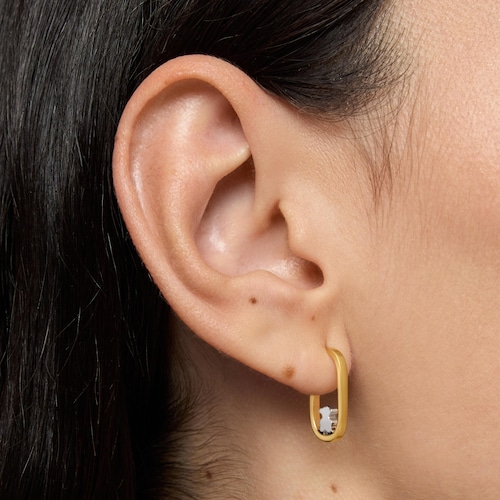 Brincos de argola bicolores Camille