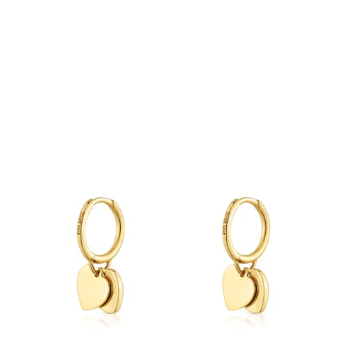 Orecchini a cerchio con doppio cuore in oro 14&nbsp;kt TOUS Flechazo
