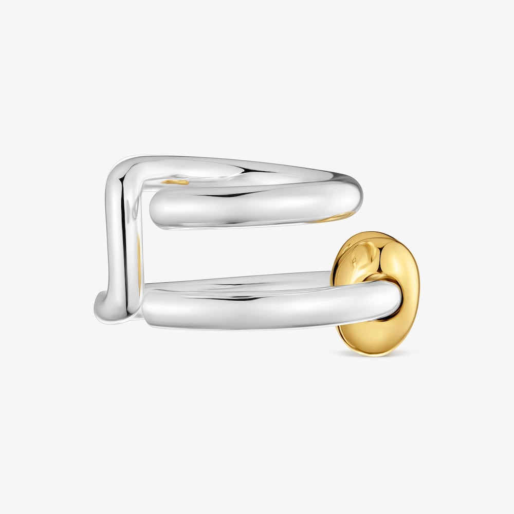 Earcuff double anneau bicolore motif c&oelig;ur TOUS Flechazo