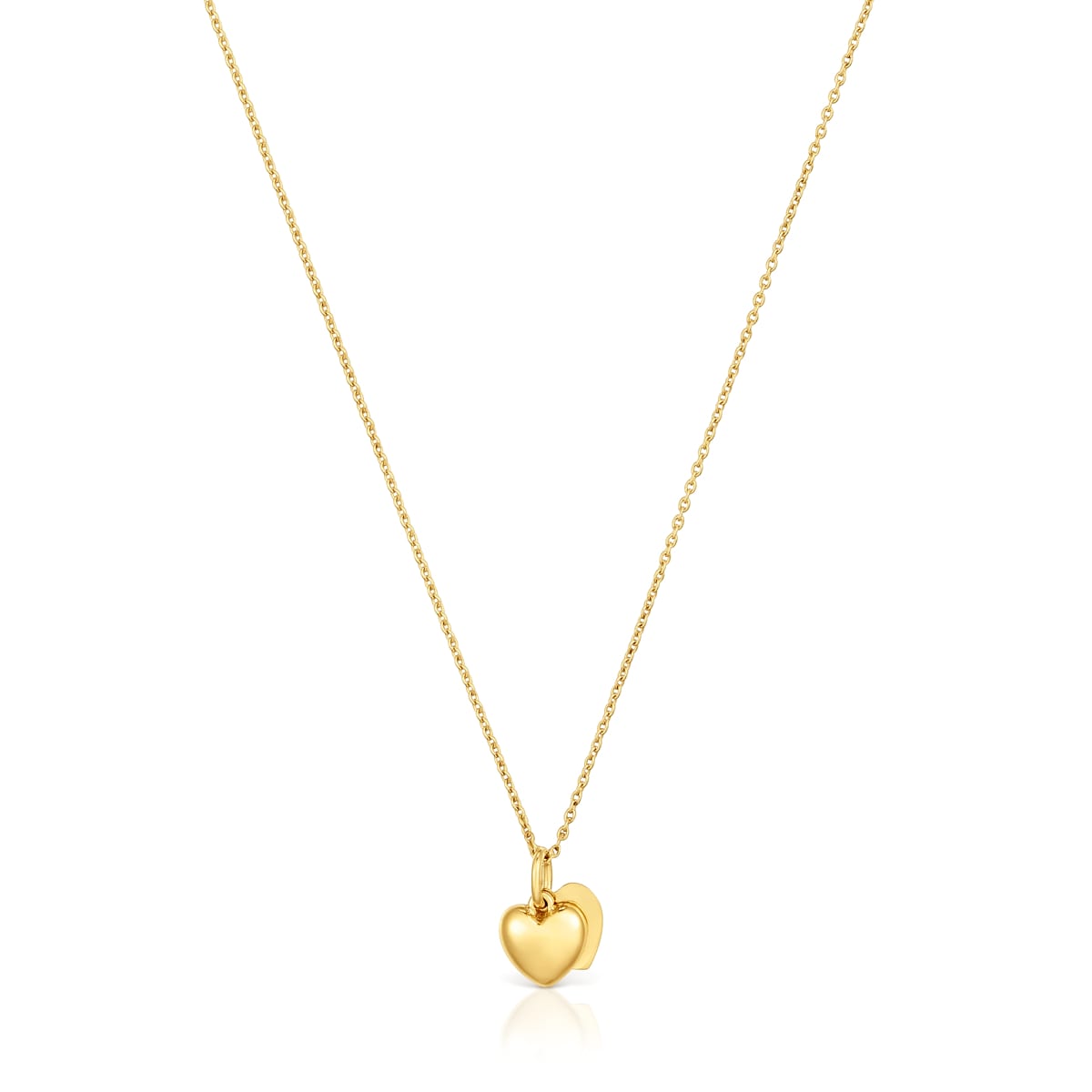 Tous - Collar De Oro 14 Kt Doble Corazón Tous Flechazo - Dorado