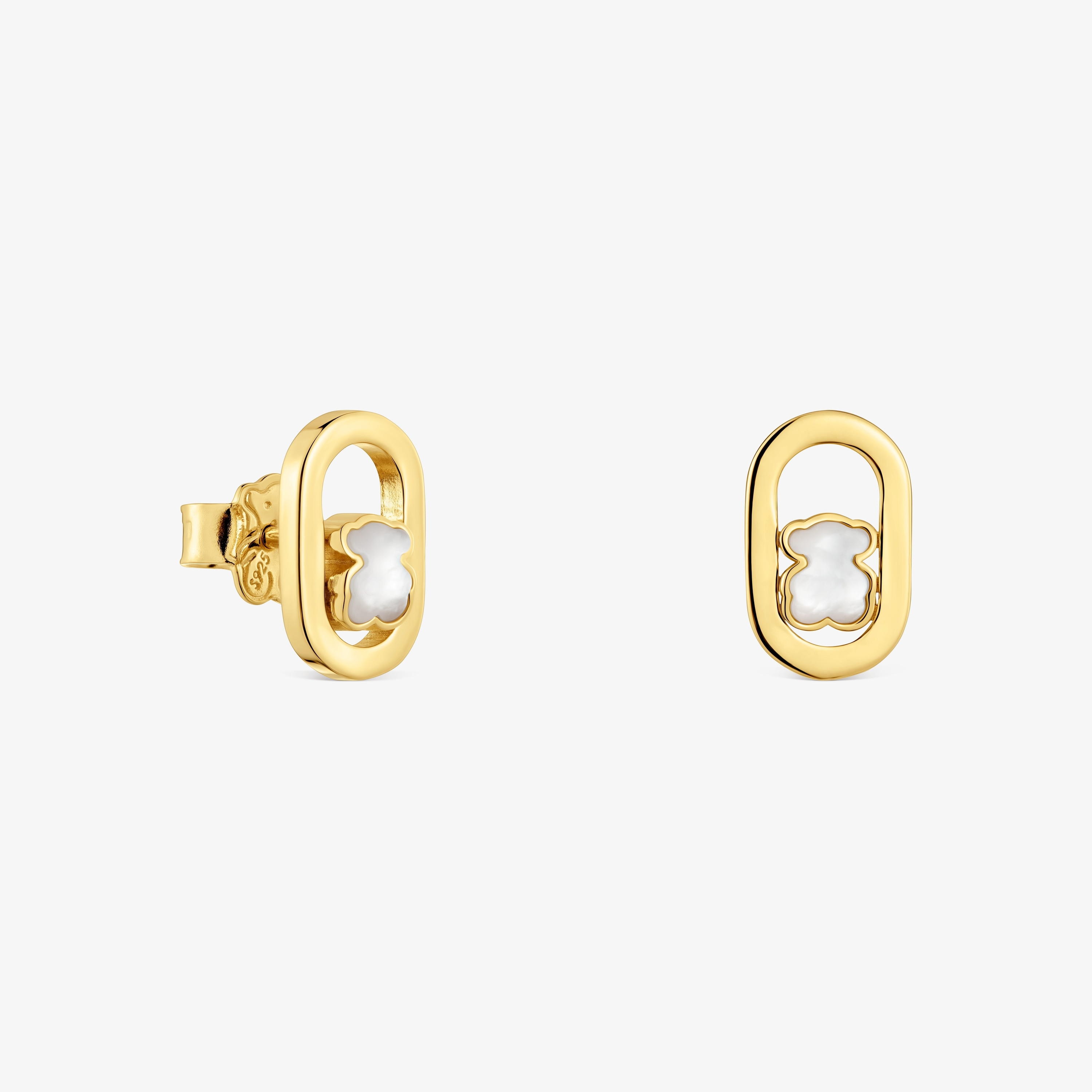 Earrings with 18K gold vermeil and mother-of-pearl TOUS Camille | TOUS
