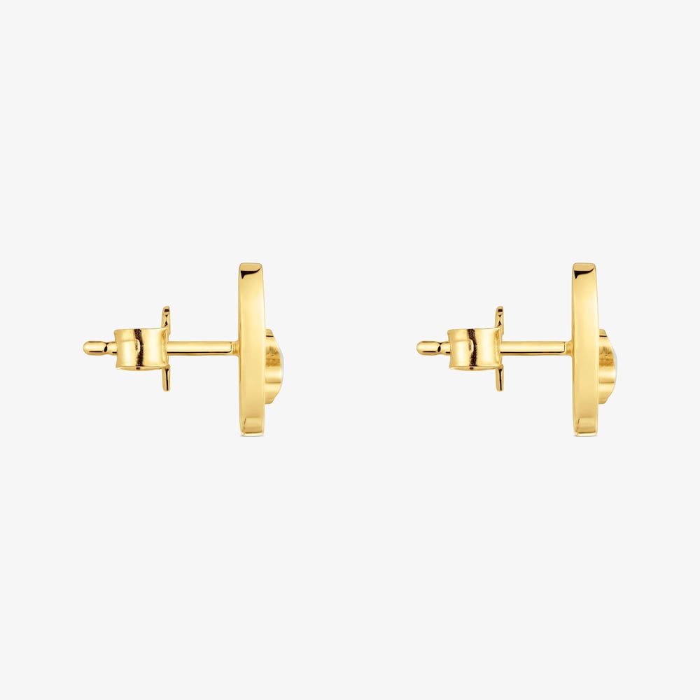 Pendientes con ba&ntilde;o de oro 18 kt sobre plata y n&aacute;car Camille