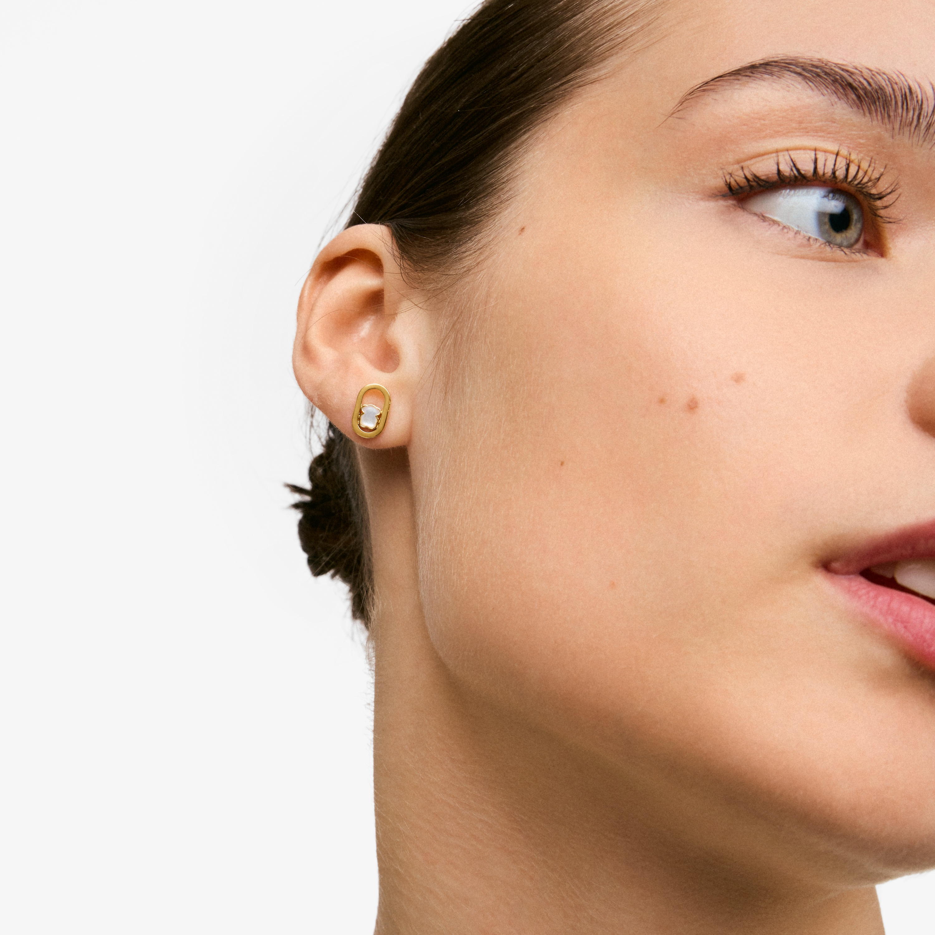Earrings with 18K gold vermeil and mother-of-pearl TOUS Camille