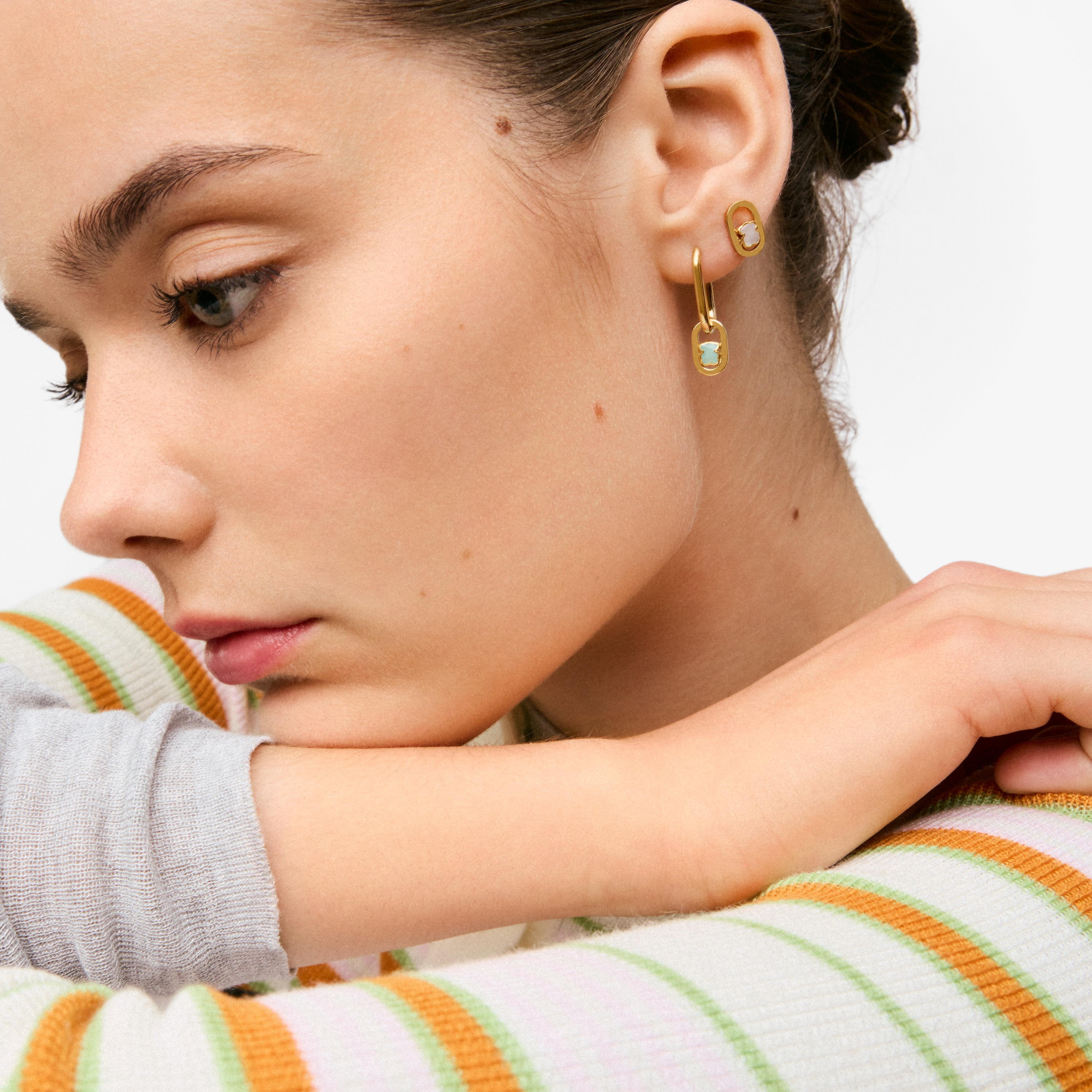 Earrings with 18K gold vermeil and mother-of-pearl TOUS Camille