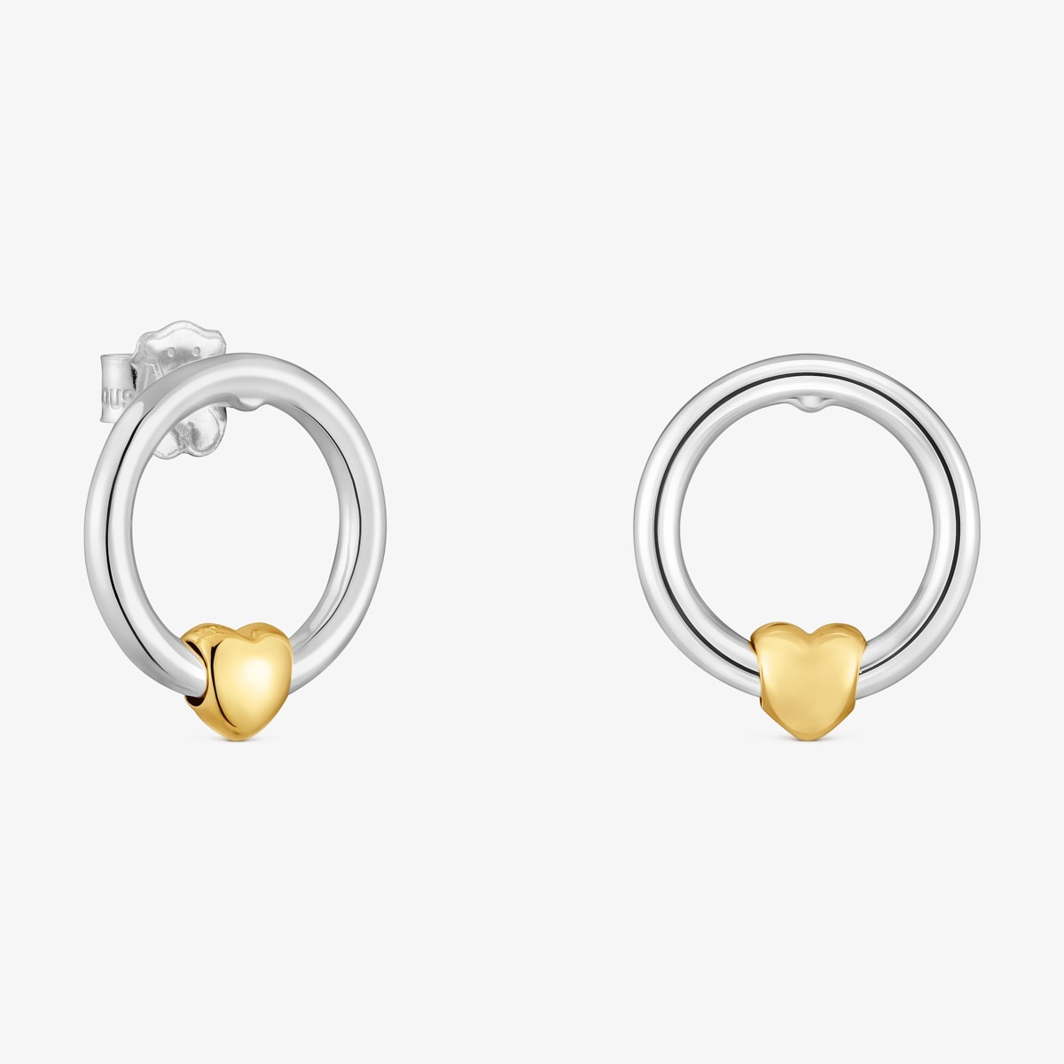 Tous - Pendientes Aro Bicolor Motivo Corazón Tous Flechazo - Bicolor