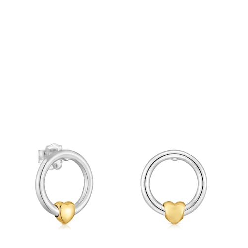 Two-tone heart-motif Hoop earrings TOUS Flechazo