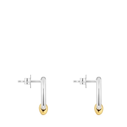 Two-tone heart-motif Hoop earrings TOUS Flechazo