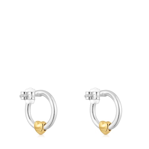 Two-tone heart-motif Hoop earrings TOUS Flechazo