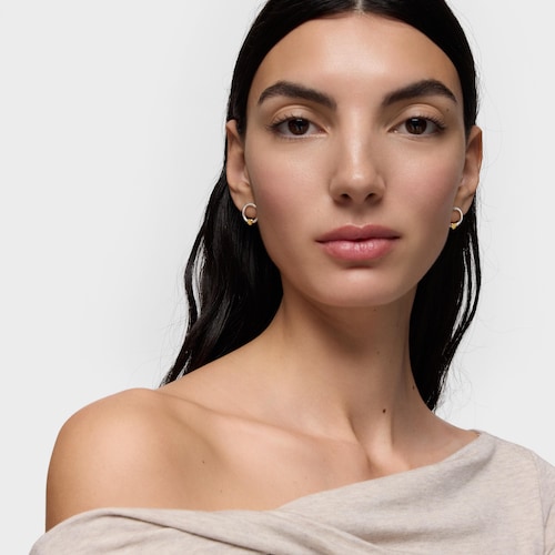 Two-tone heart-motif Hoop earrings TOUS Flechazo