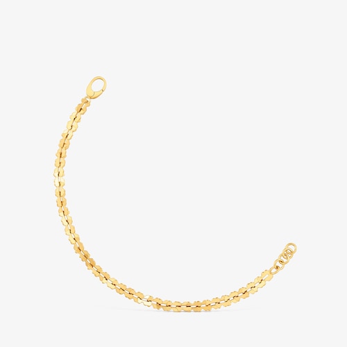 Gold-colored steel Chain bracelet with bear motifs TOUS Carrusel