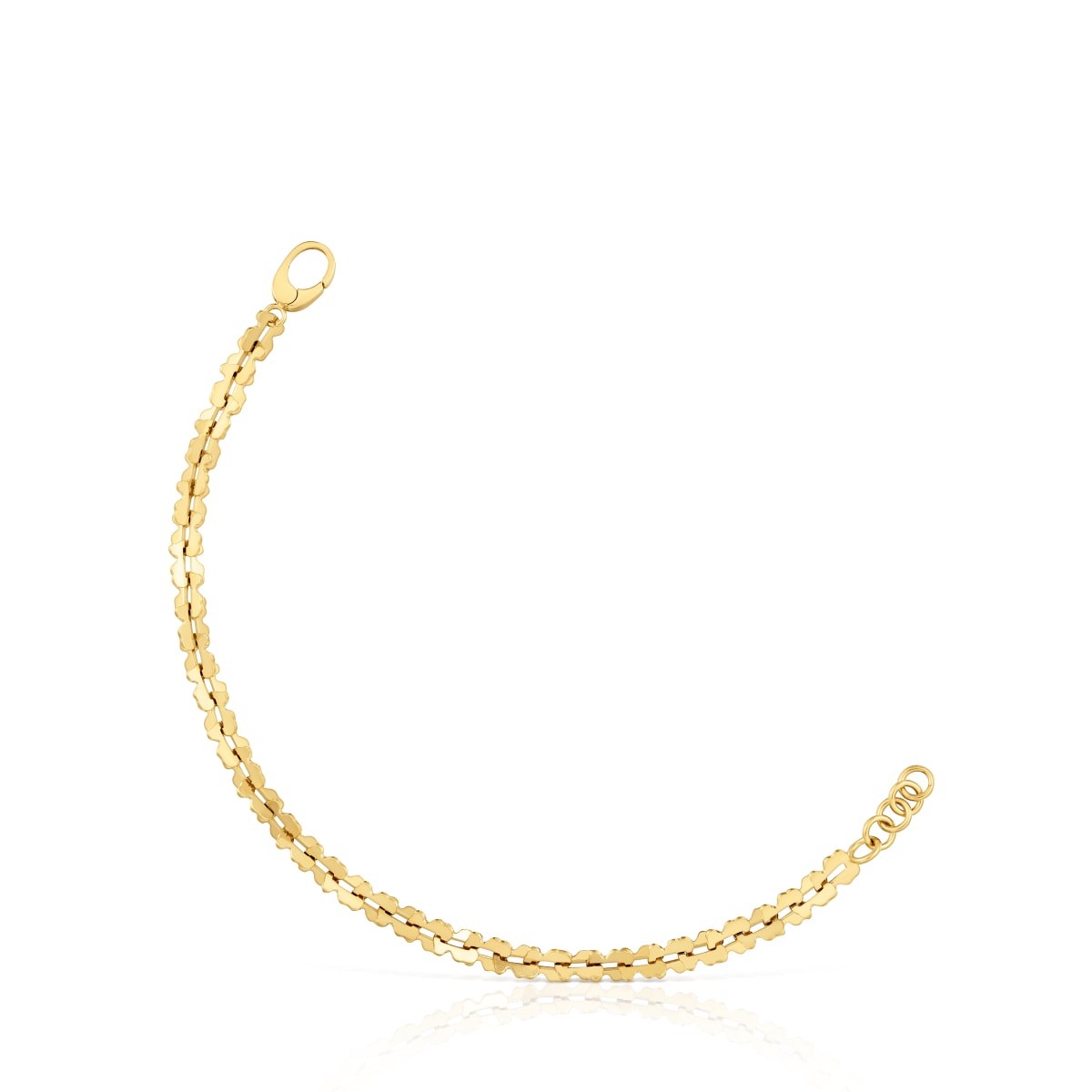 Tous - Pulsera Cadena De Acero En Color Dorado Con Motivos Oso Carrusel - Dorado