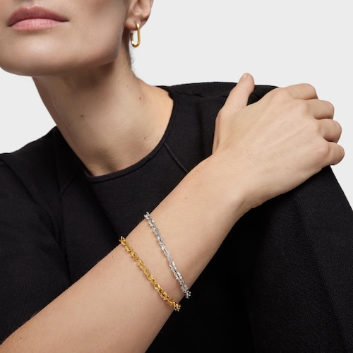 Pulseira corrente em a&ccedil;o dourado com motivos urso TOUS Carrusel