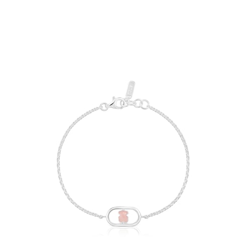 Pulseira de corrente de prata e quartzo Camille