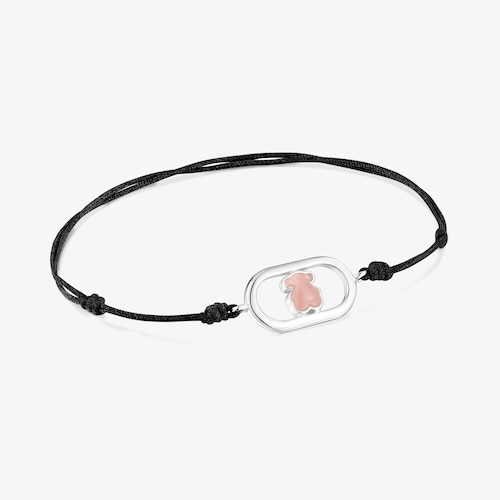 Silver, quartz and black nylon Bracelet TOUS Camille