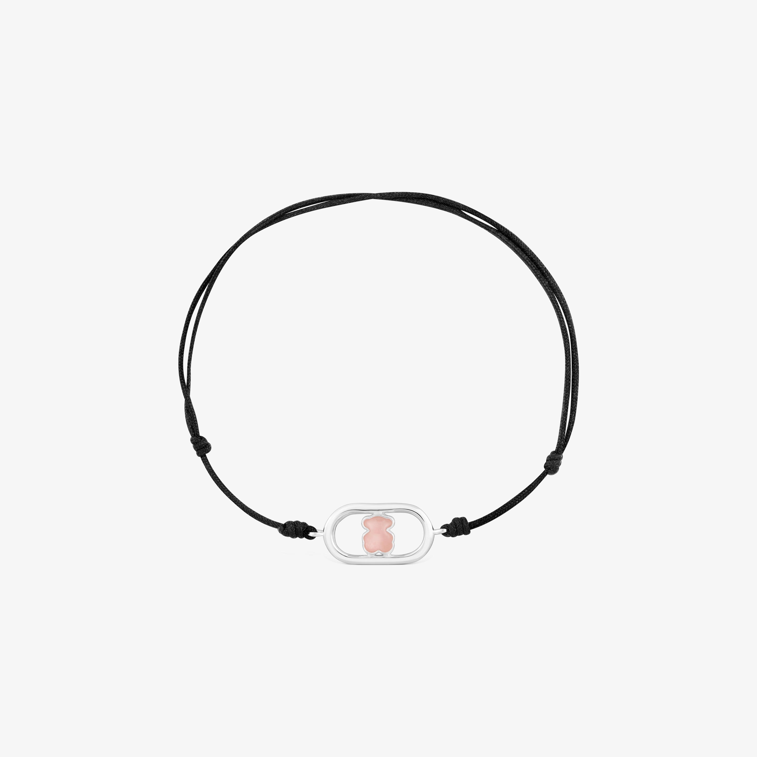 Silver, quartz and black nylon Bracelet TOUS Camille