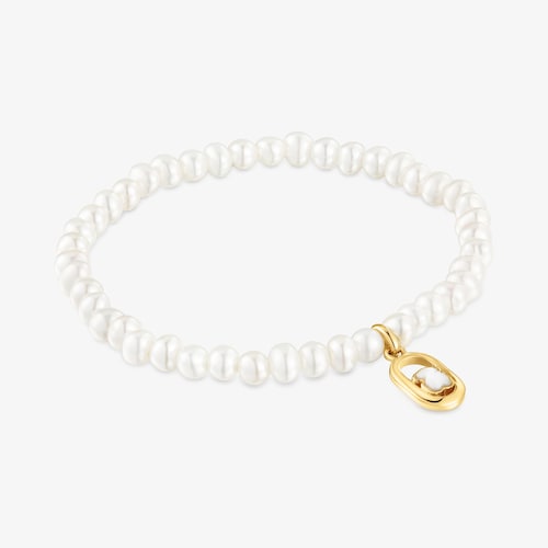 Elastic Bracelet with mother-of-pearl and 18K gold vermeil TOUS Camille