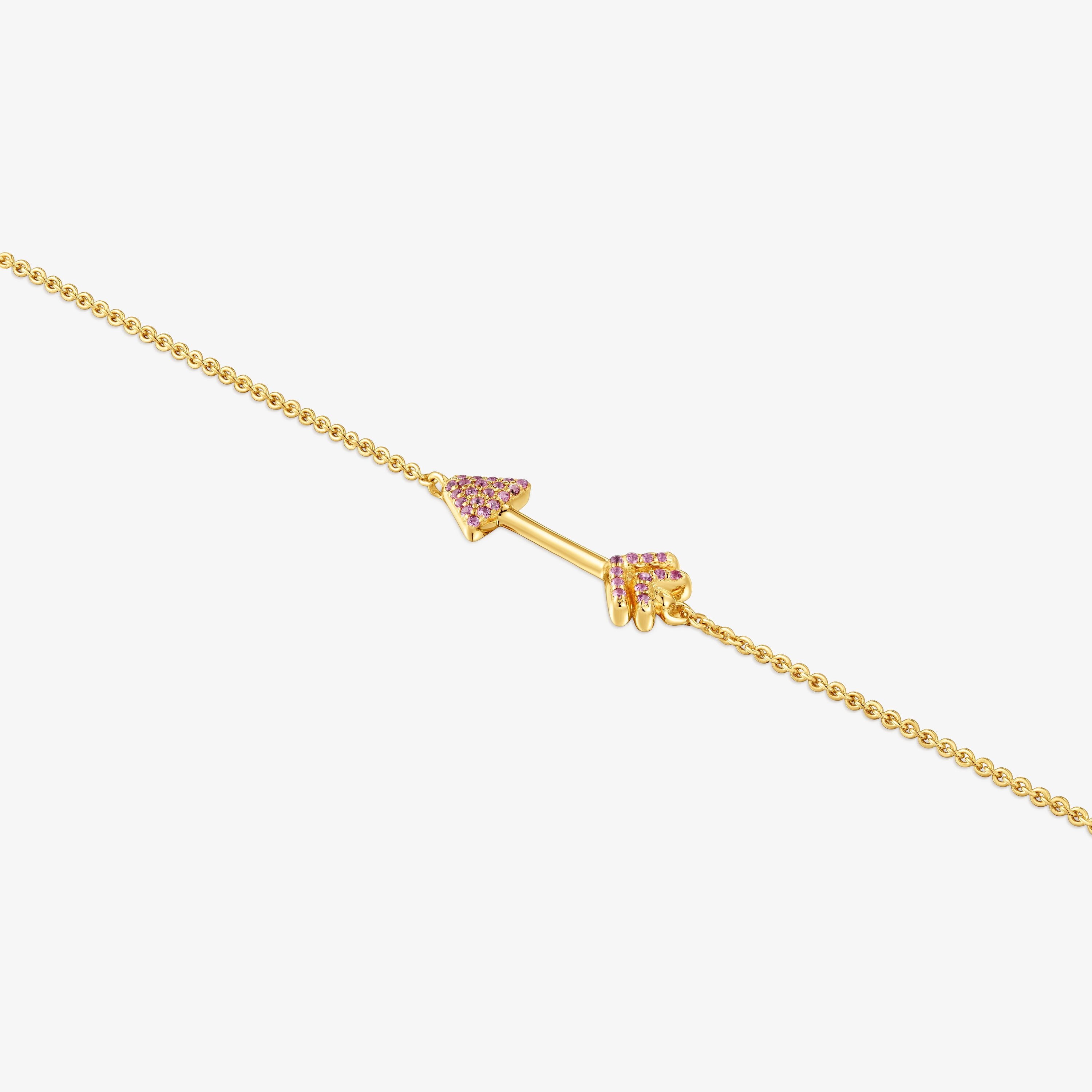 Chain bracelet with 18K gold vermeil and rhodolites TOUS Flechazo