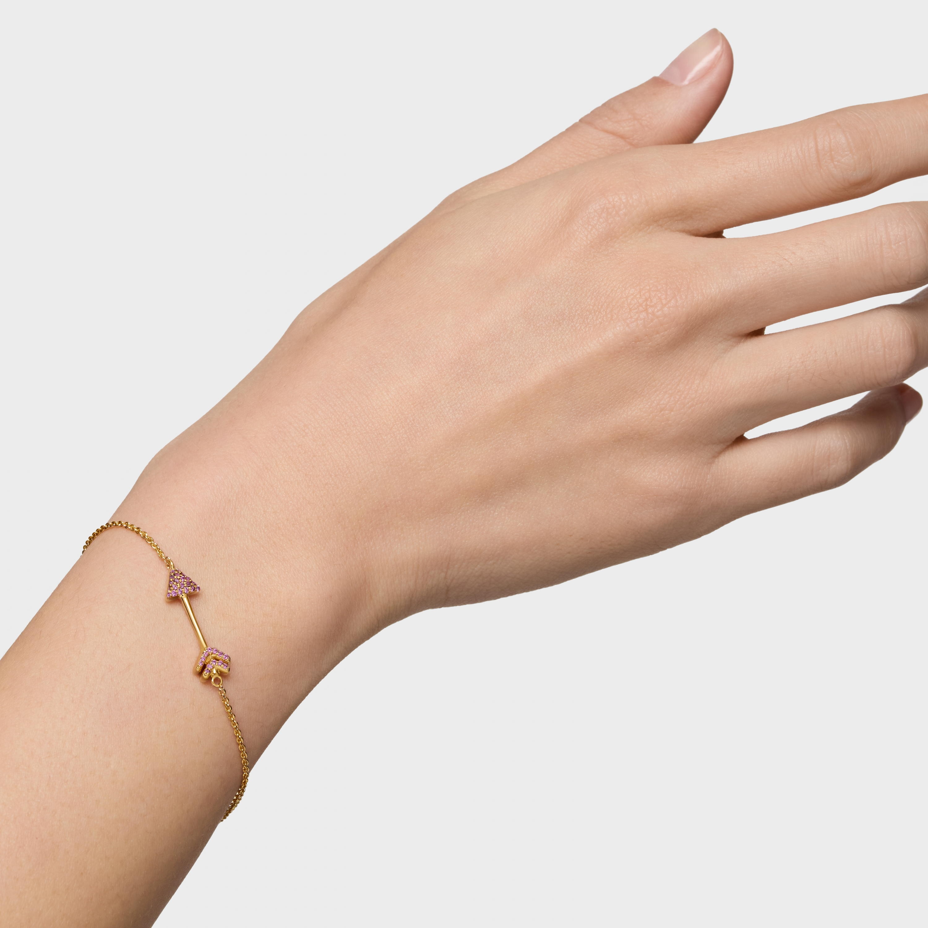 Chain bracelet with 18K gold vermeil and rhodolites TOUS Flechazo