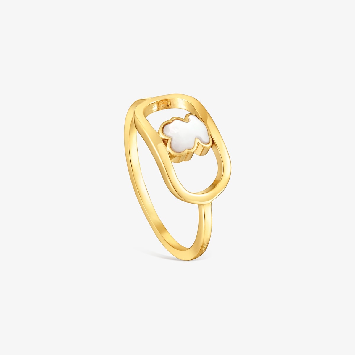 Tous - Anillo Con Baño De Oro 18 Kt Sobre Plata Y Nácar Camille Talla 12