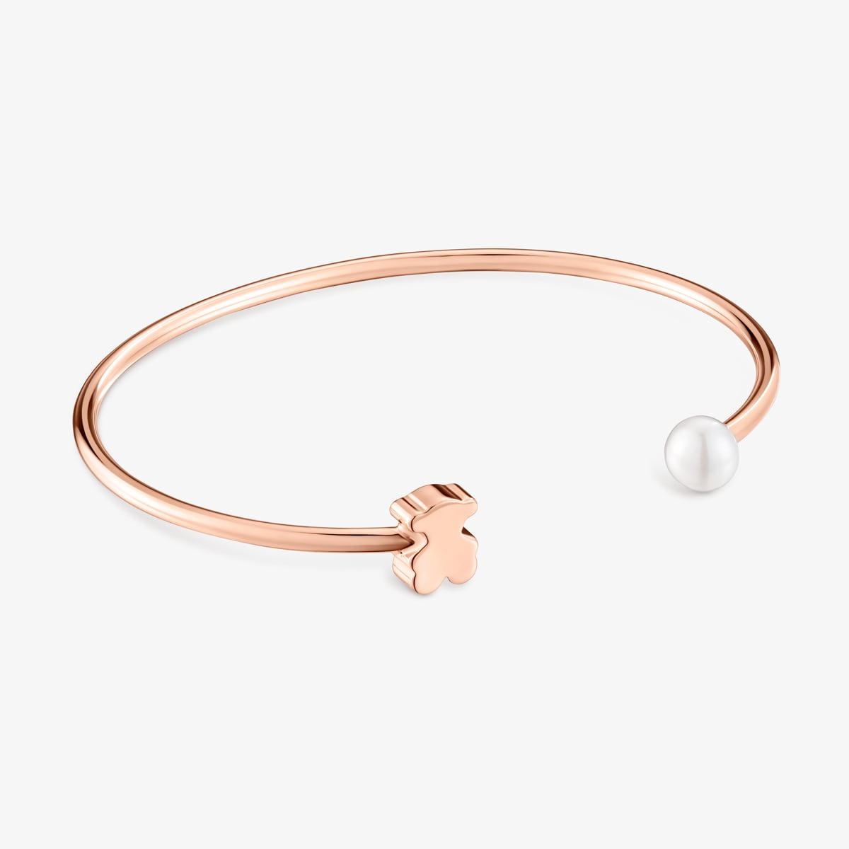 Tous - Pulsera Esclava Con Baño De Oro Rosa 18 Kt Sobre Plata Y Perla Cultivada De Agua Dulce Sweet Dolls - Blanco