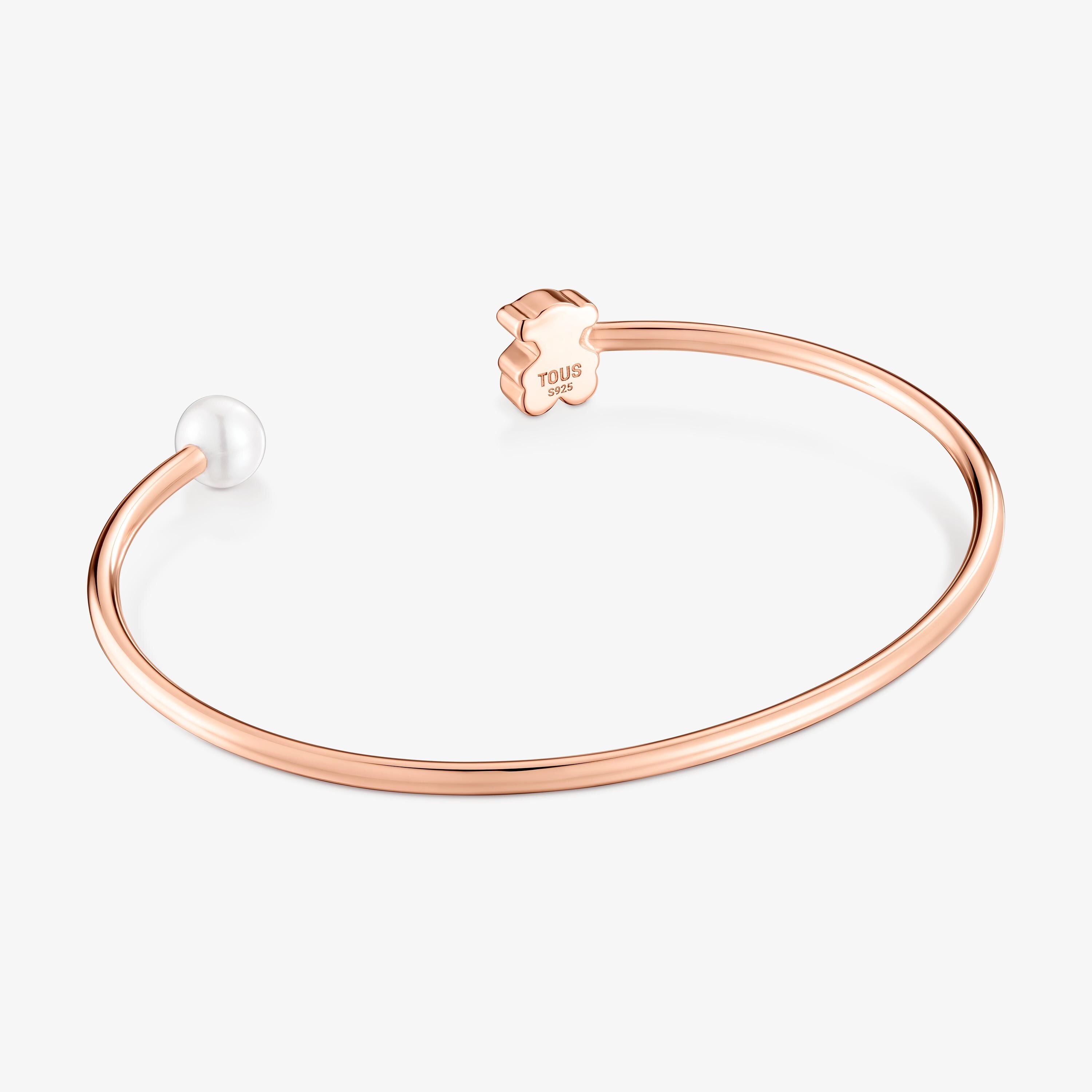 Bangle with 18K rose-gold vermeil and cultured freshwater pearl TOUS Sweet Dolls