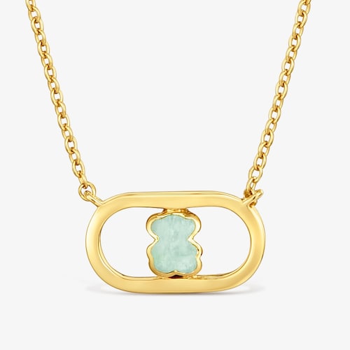 Necklace with 18K gold vermeil and amazonite TOUS Camille